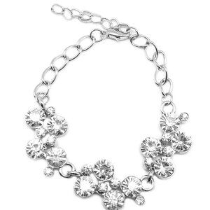 Paparazzi Old Hollywood White Clear Rhinestones Bracelet